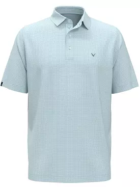 Mens Chevron Foulard Print Golf Polo