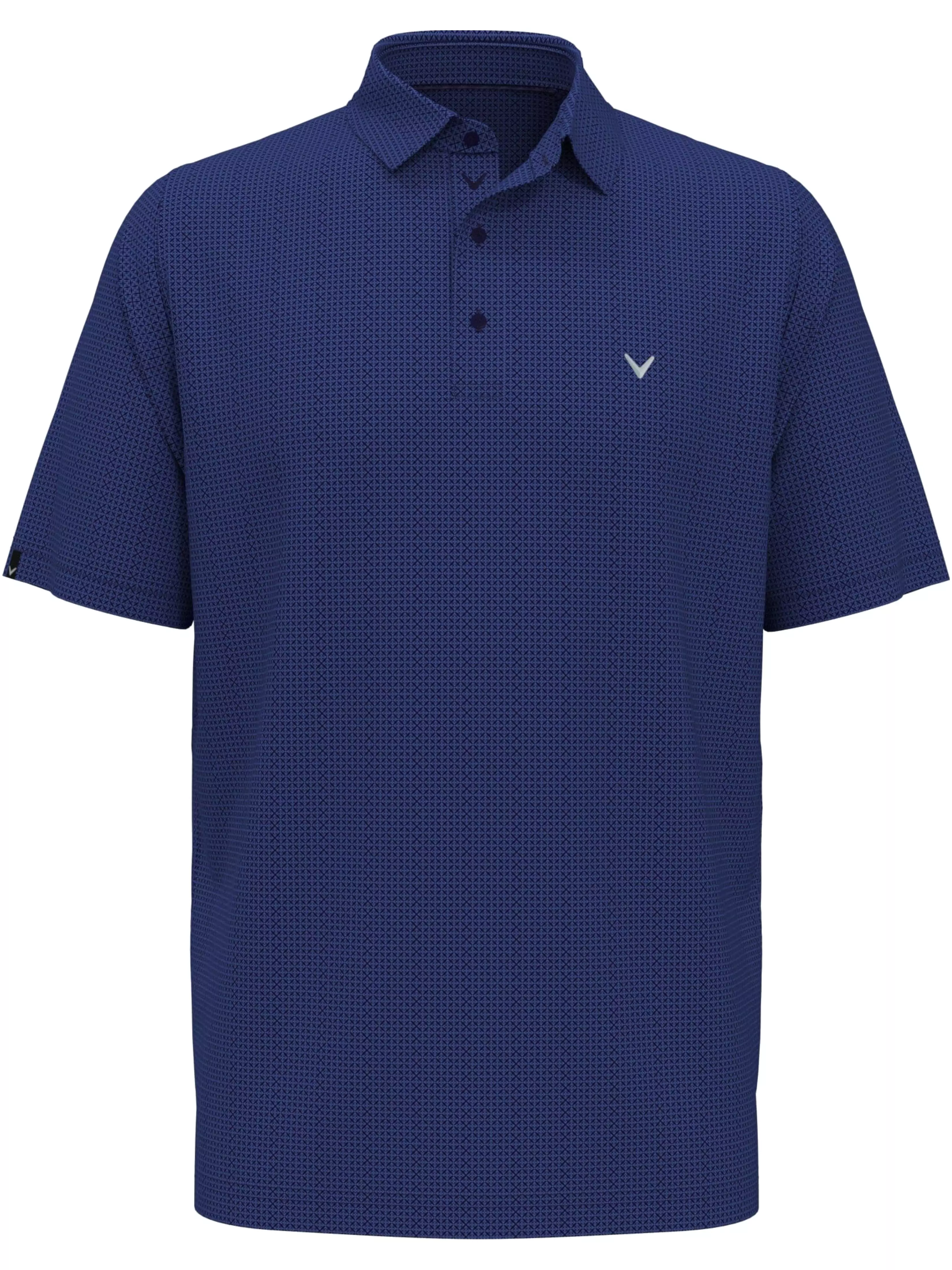 Mens Chevron Foulard Print Golf Polo