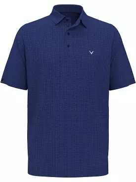 Mens Chevron Foulard Print Golf Polo