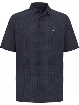 Mens Chevron Foulard Print Golf Polo