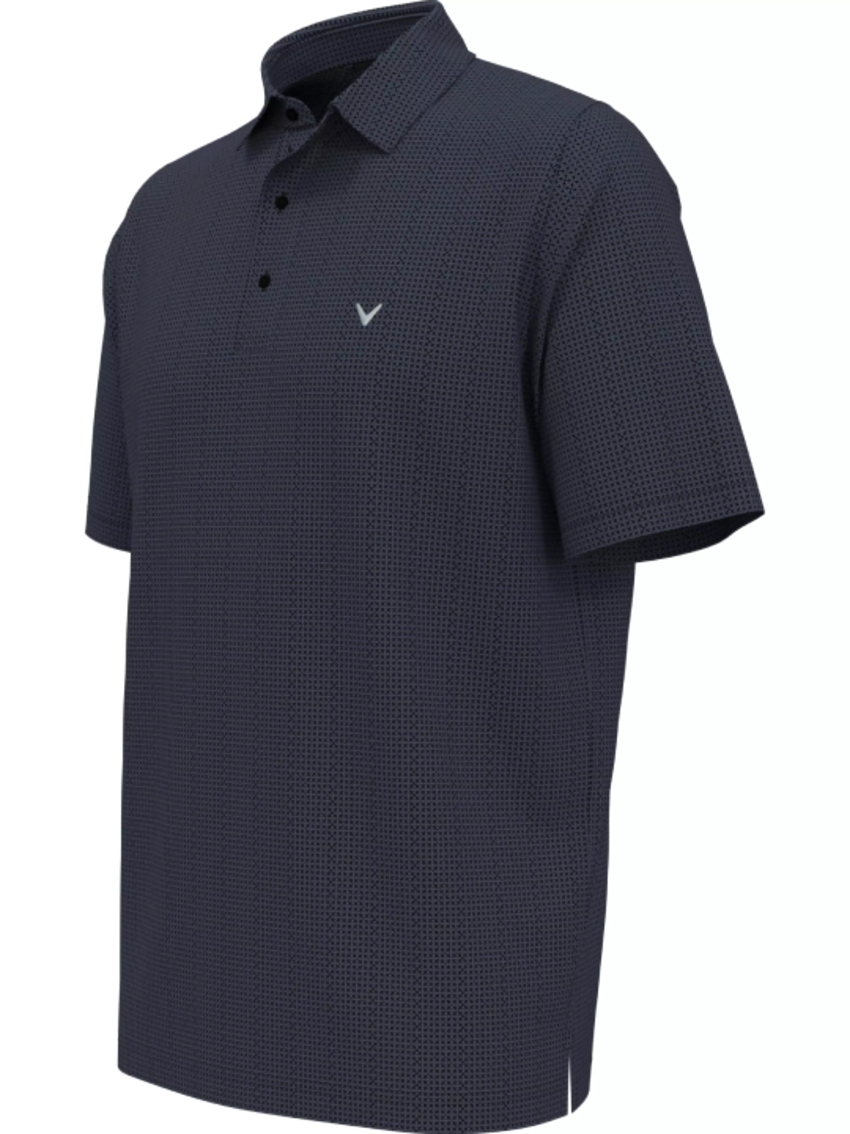 Mens Chevron Foulard Print Golf Polo