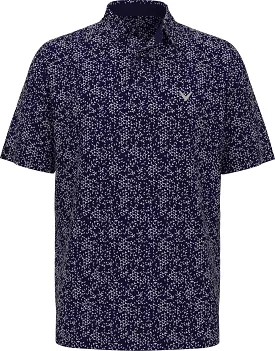 Mens Chevron Print Golf Polo