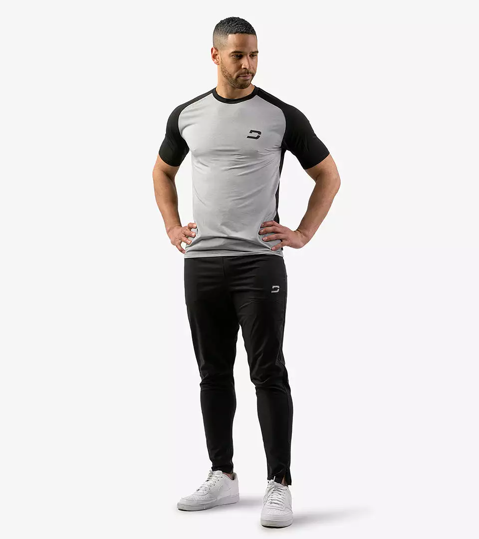 MEN'S HYBRID SPORTS T-SHIRT - GREY