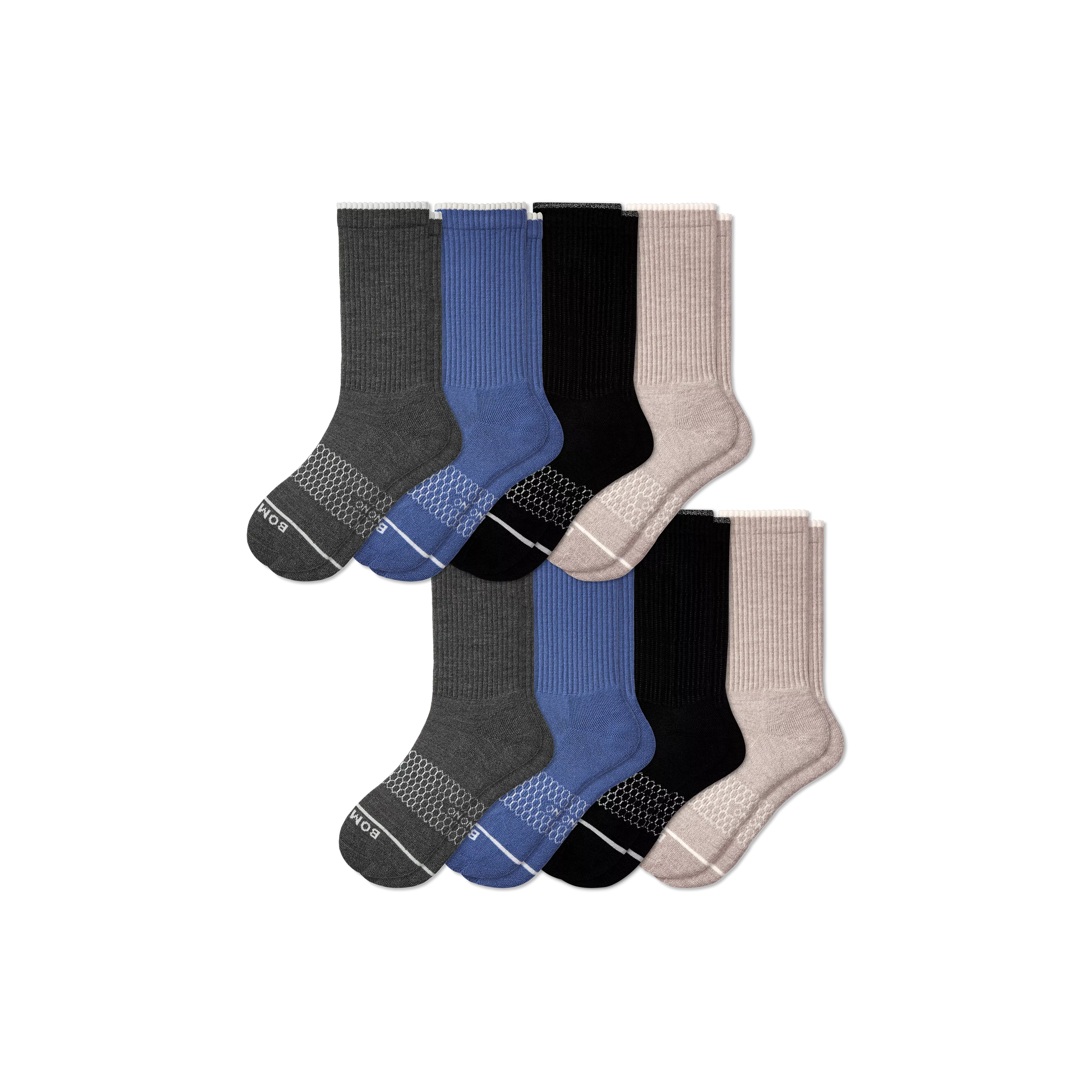 Men's Merino Wool Blend Calf Sock 8-Pack