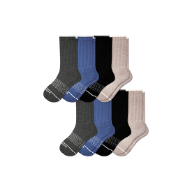 Men's Merino Wool Blend Calf Sock 8-Pack