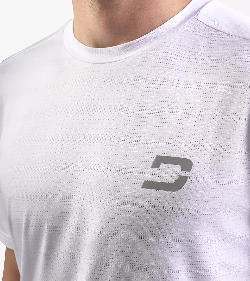 MEN'S PERFORATED SPORTS T-SHIRT - WHITE