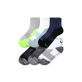 Men's Running Quarter Sock 6-Pack