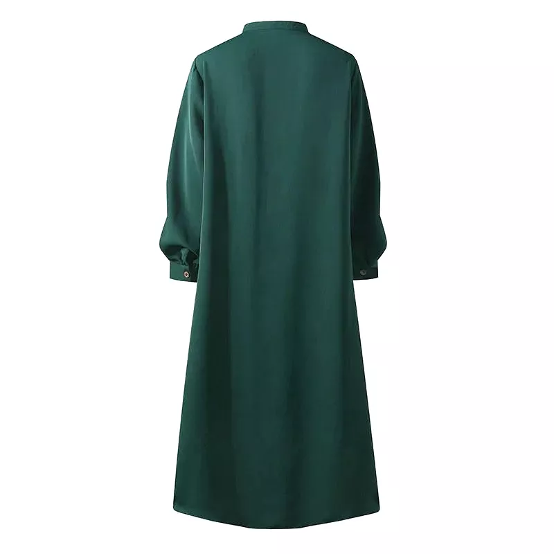 Muslim dress women long sleeve hijab shirt long dress B-92587