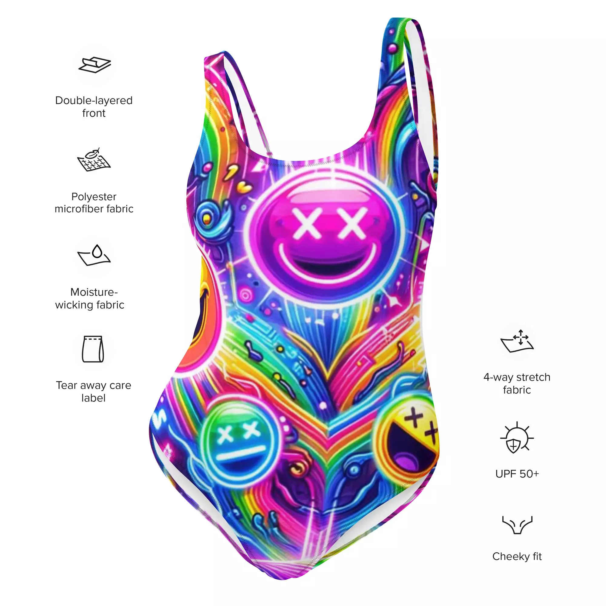 Neon Joy Rave One-Piece Swimsuit