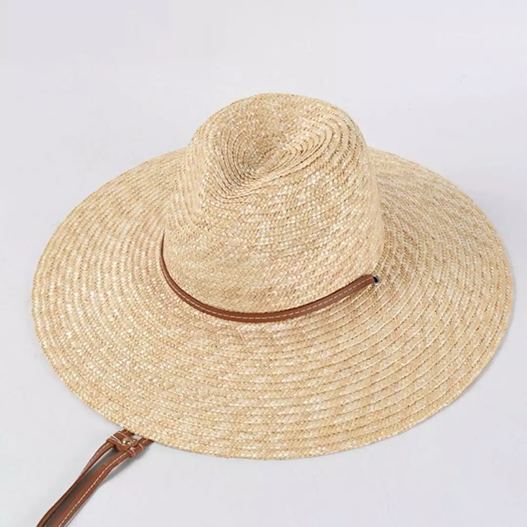 New Belt Strap Straw Sun Hat For Women Fashion Vacation Beach UV Hats WideBrim Panama Hats Outdoor Wholesale