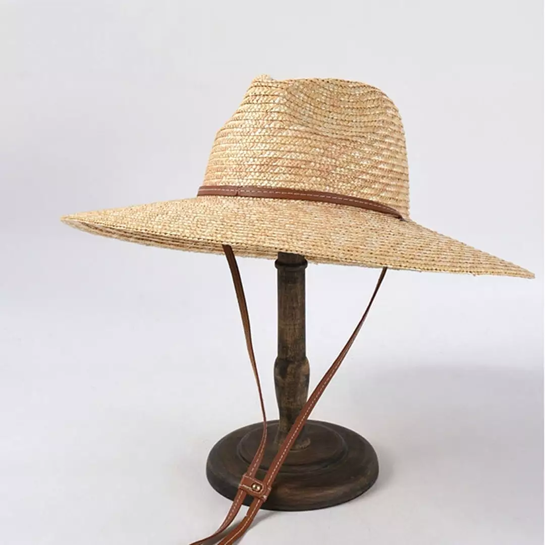 New Belt Strap Straw Sun Hat For Women Fashion Vacation Beach UV Hats WideBrim Panama Hats Outdoor Wholesale