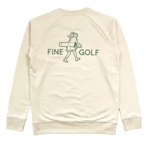 NEW Fine Golf - The Golf Girl Crewneck Sweatshirt Natural