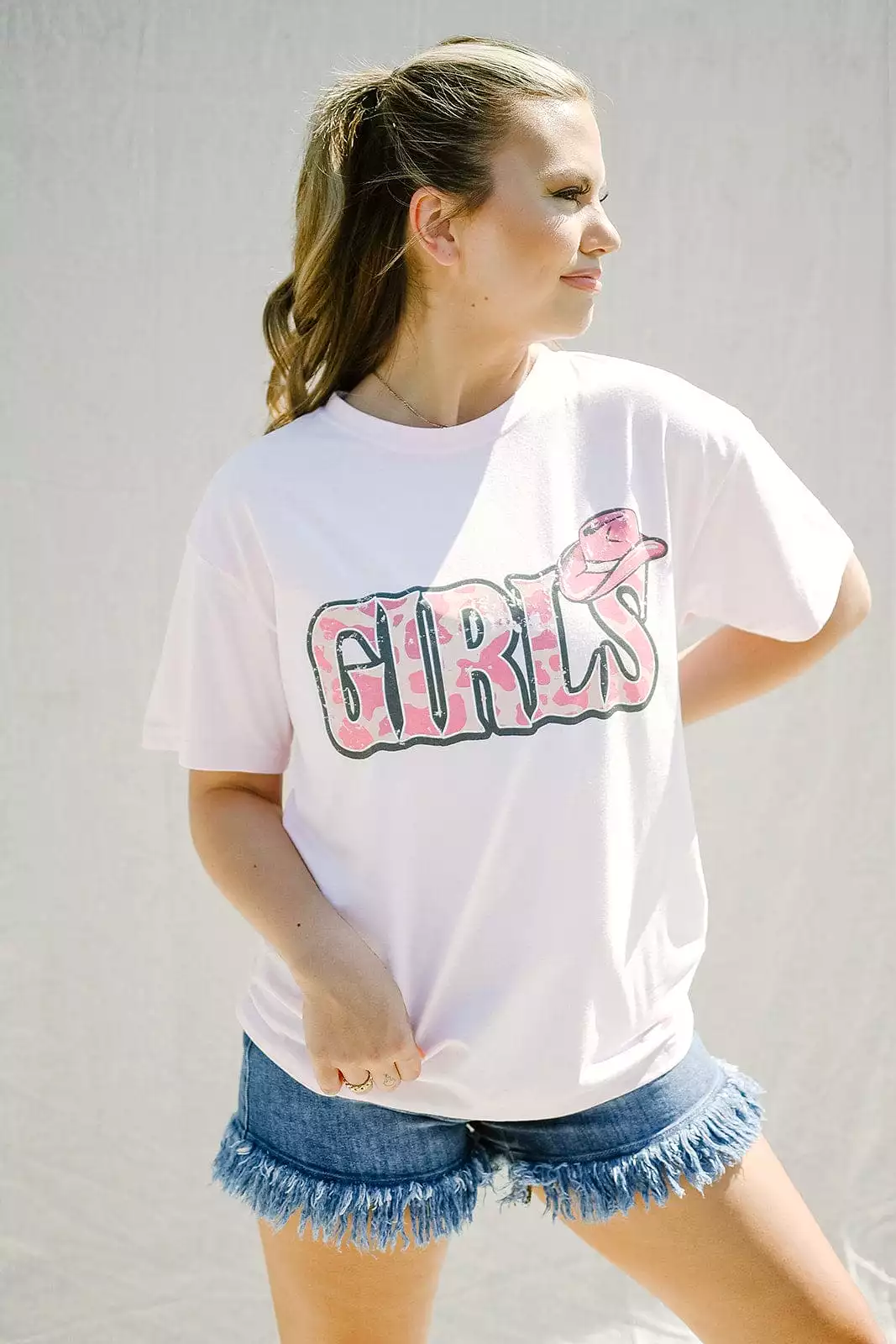 Pink GIRLS Graphic Tee