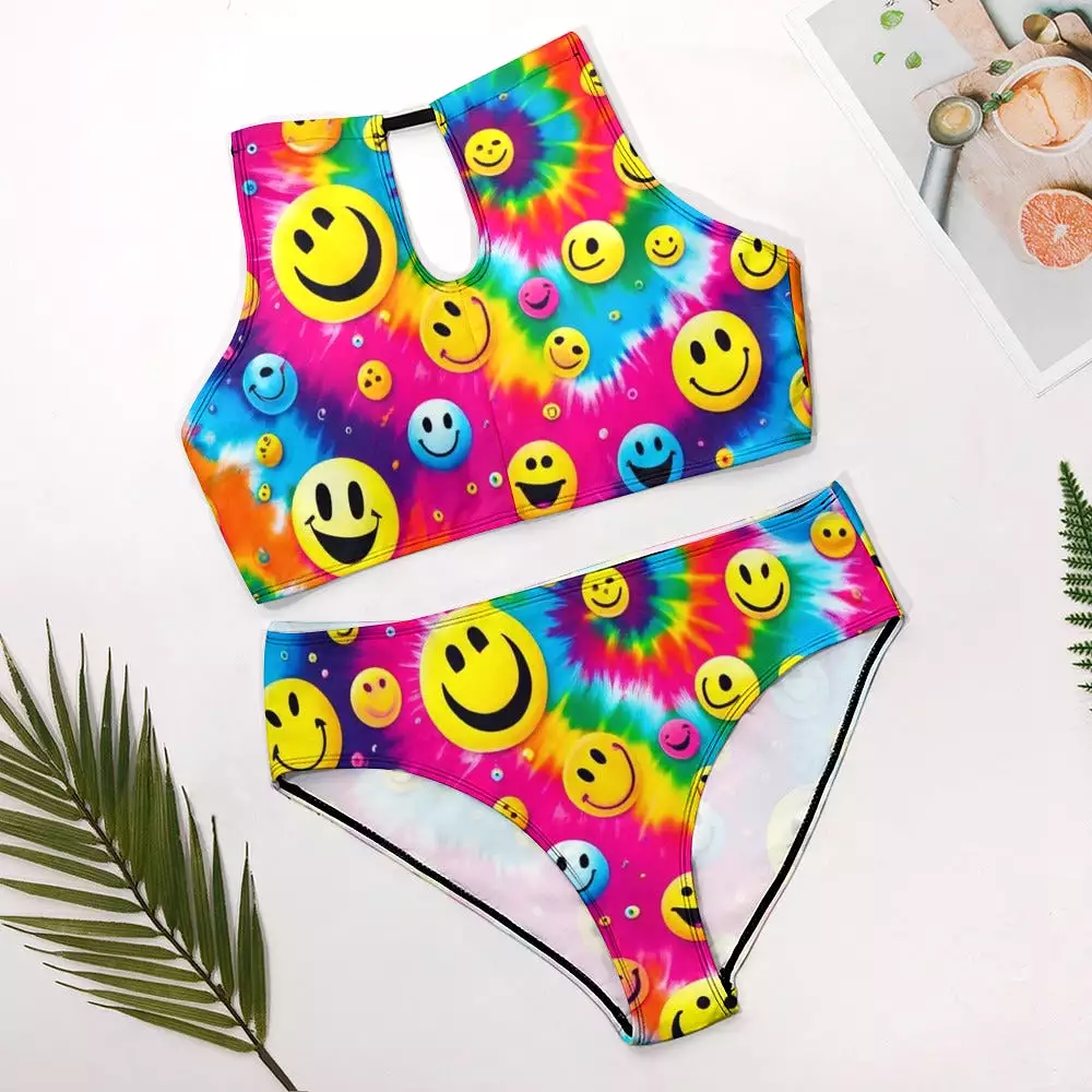 PLUR Smiles Rave Two Piece Swimsuit