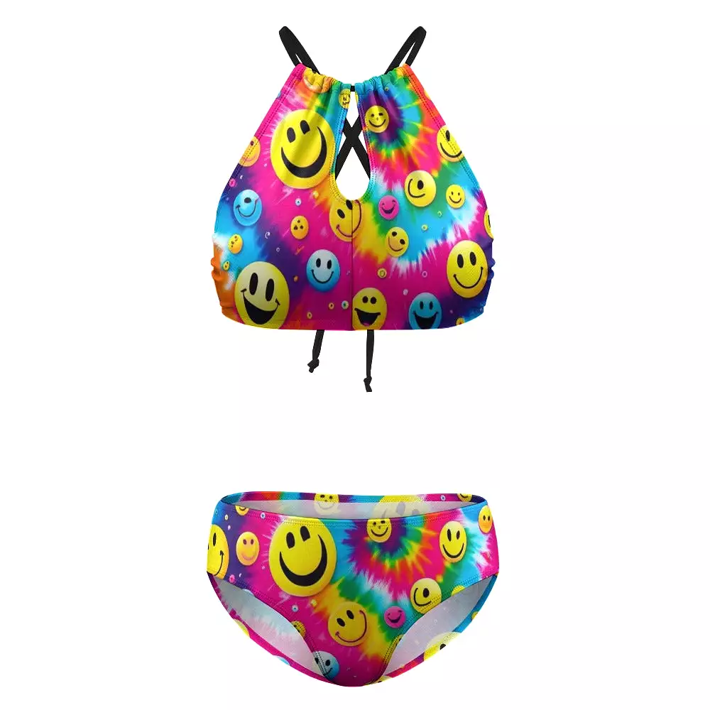 PLUR Smiles Rave Two Piece Swimsuit