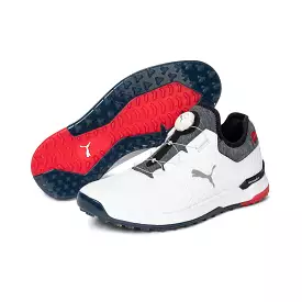 Puma Men's Proadapt Alphacat Disc Golf Shoes White/Navy/Red