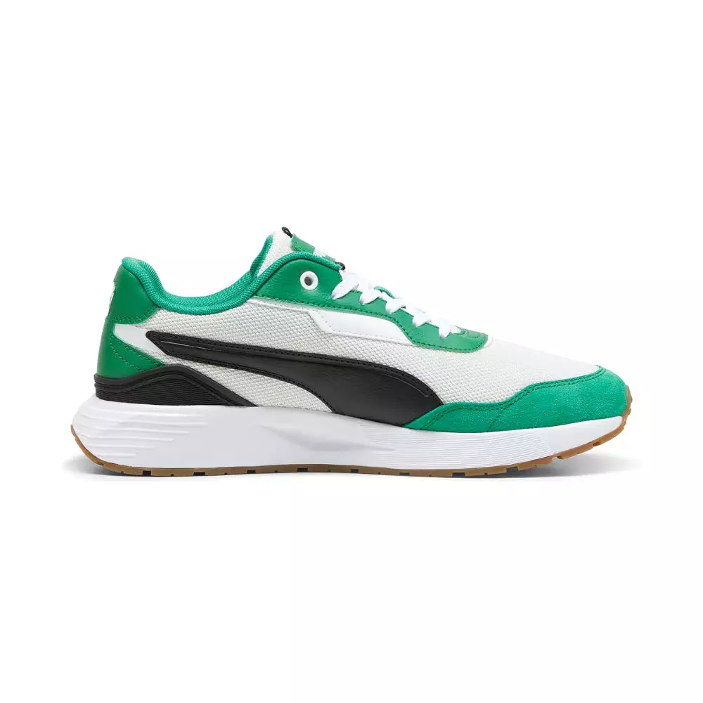 Puma Men's Softride Runtamed Plus Shoes - Gray/Black/Green/White