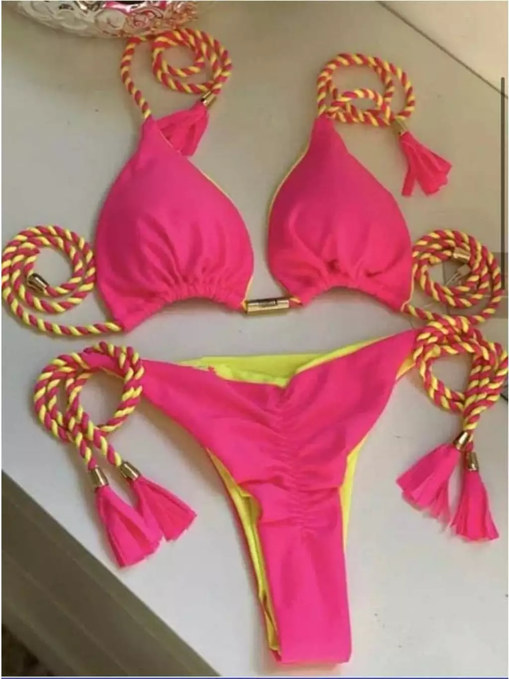 Rope Ties 2 Piece Bikini Swimsuit