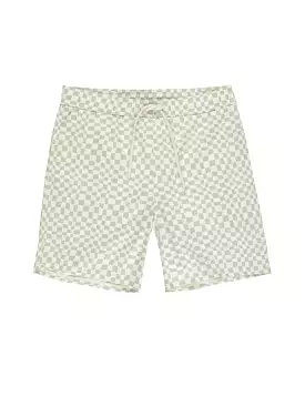 Rylee & Cru - Seafoam Check Men's Basic Boardshort