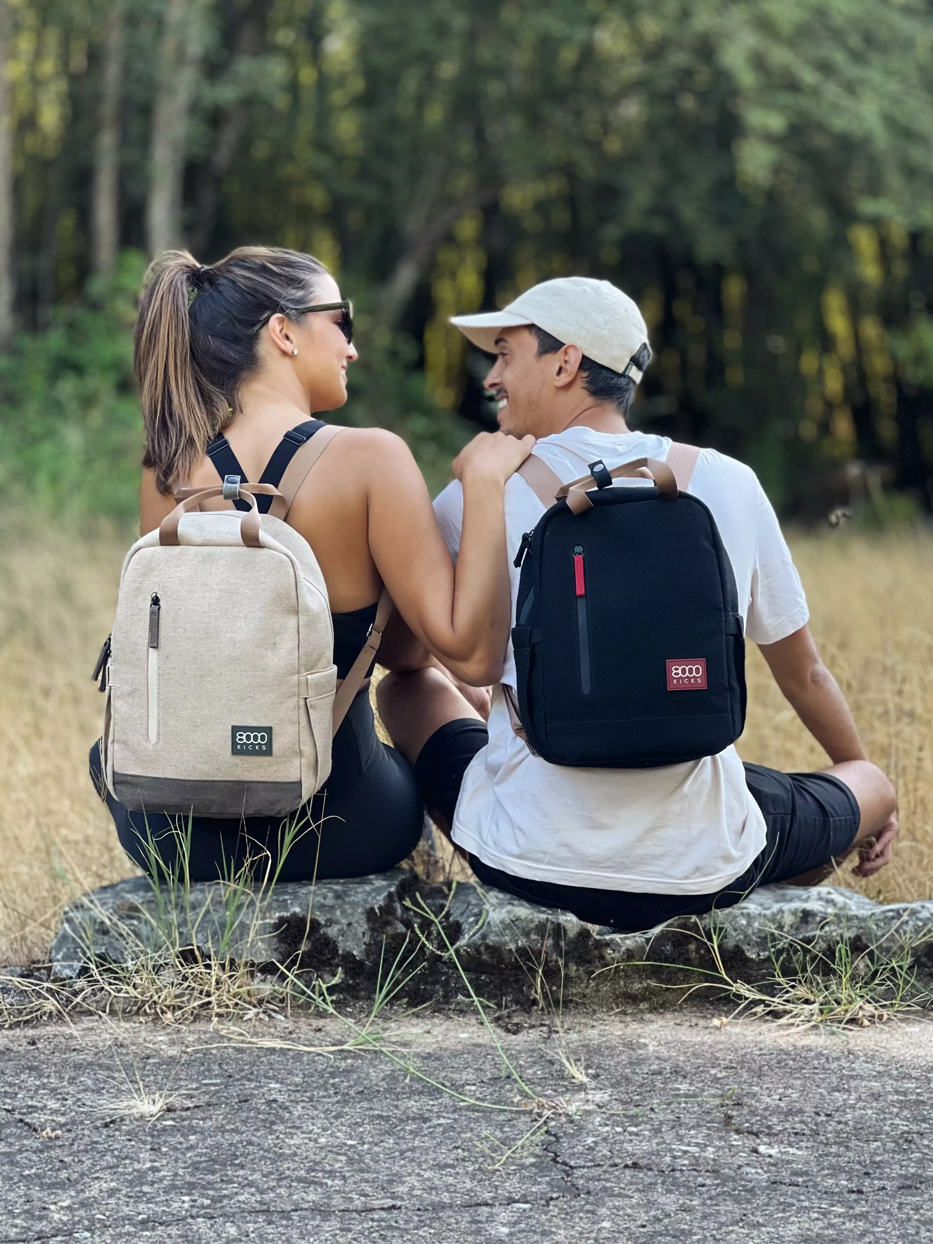 Small Hemp Backpack in Black