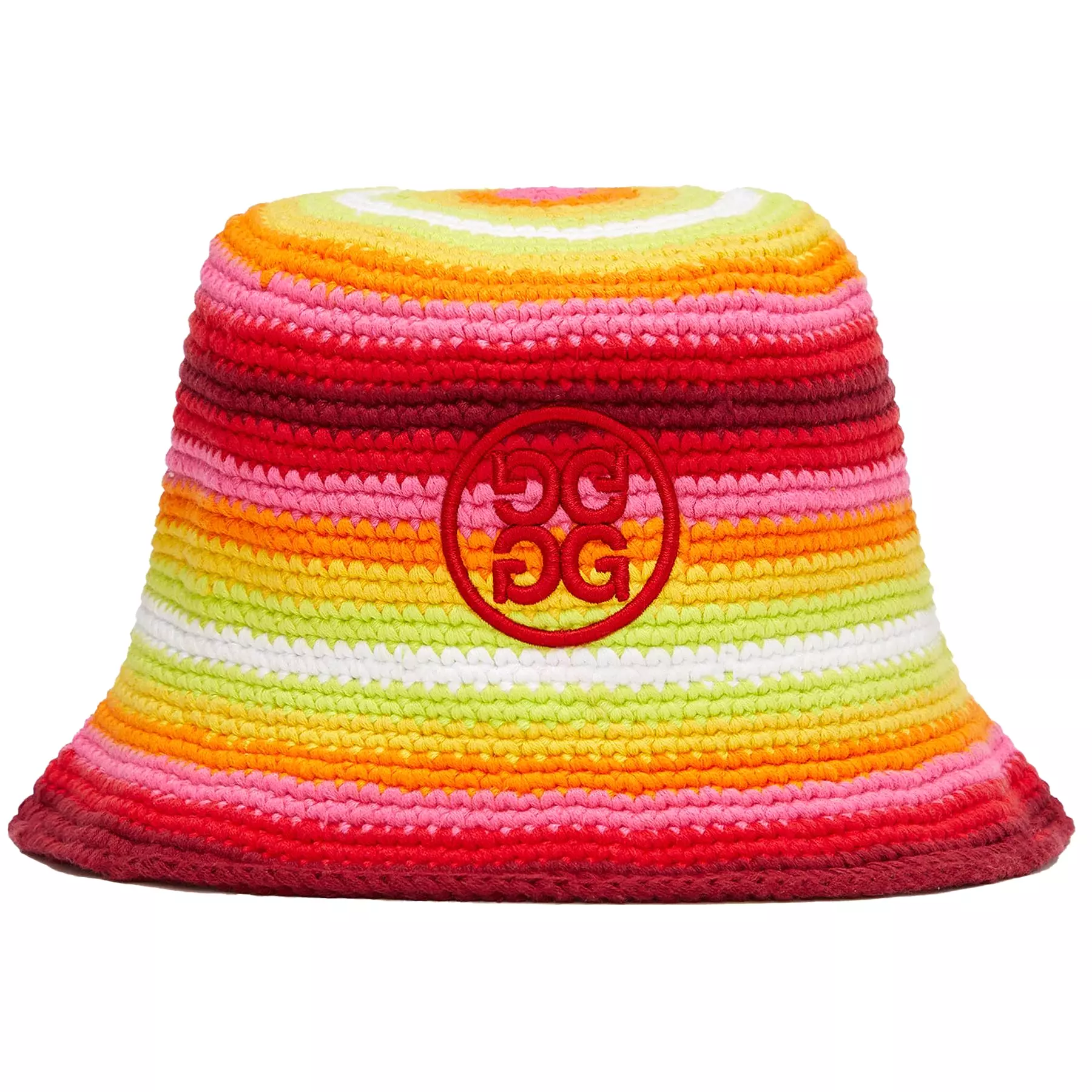 Striped Circle G's Crochet Bucket Hat Lava - SS24