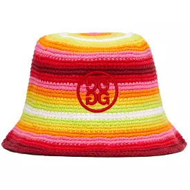 Striped Circle G's Crochet Bucket Hat Lava - SS24