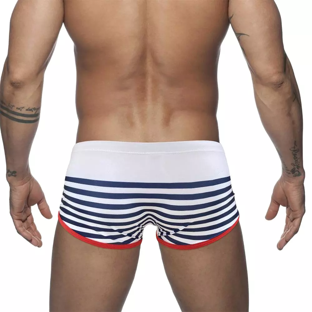 Striped Swim Trunks For Men