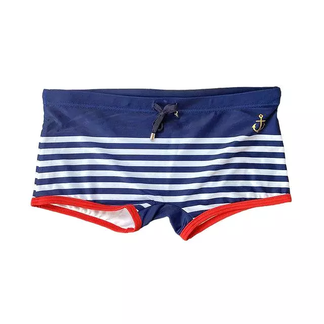 Striped Swim Trunks For Men