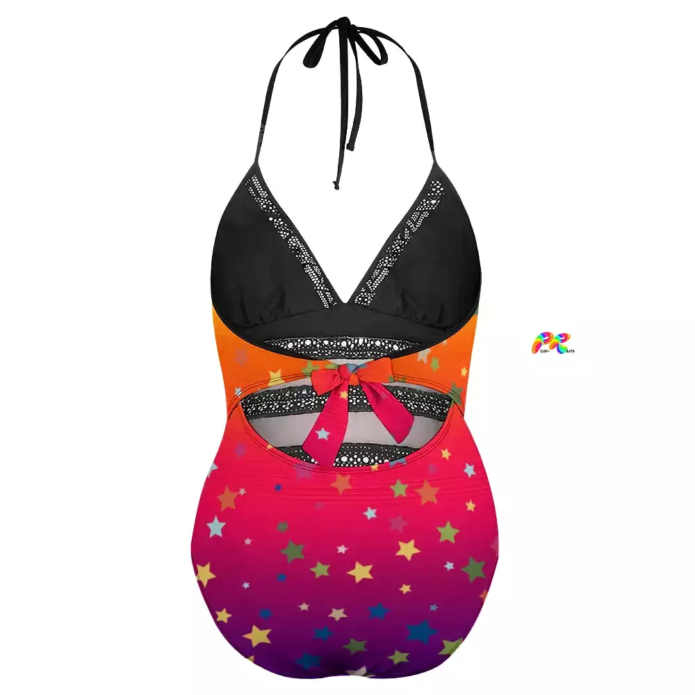 Sunset Stars Plus Size One Piece Swimsuit