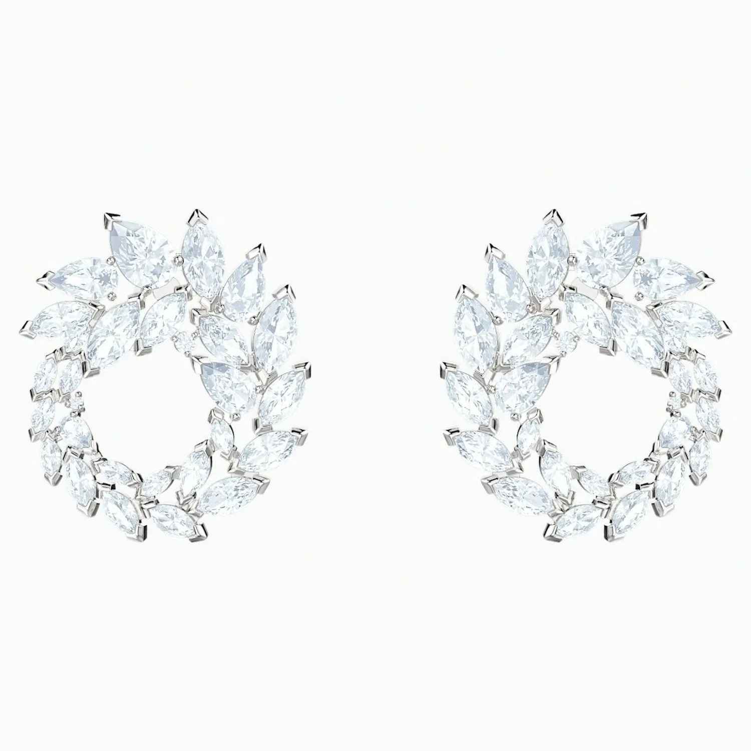 Swarovski LOUISON HOOP EARRINGS, White, Rhodium -5419245/5450934