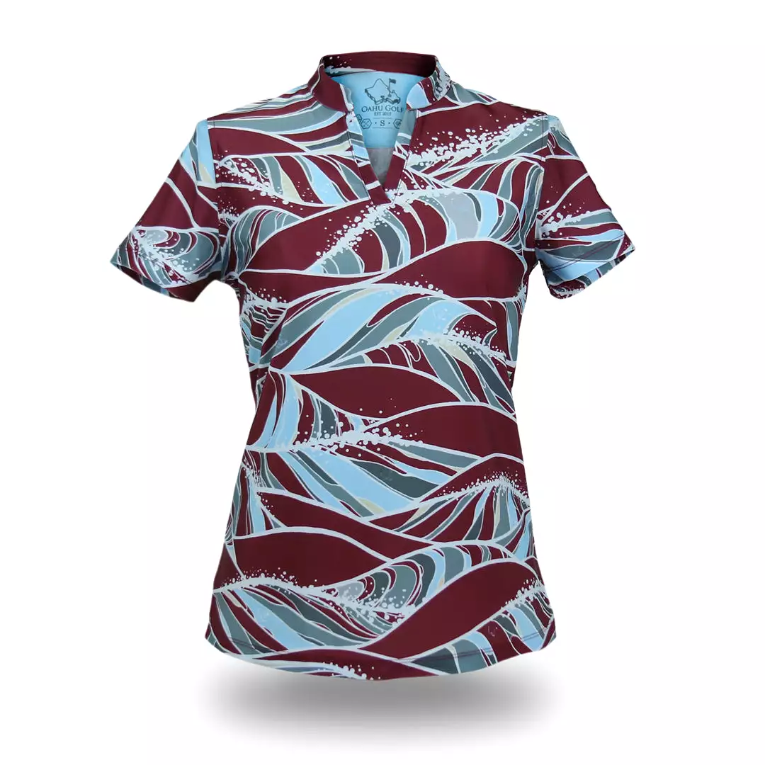 Swell Crimson Camo - OGA Ladies Polo - Crimson