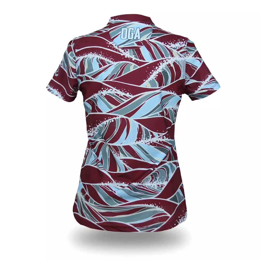 Swell Crimson Camo - OGA Ladies Polo - Crimson