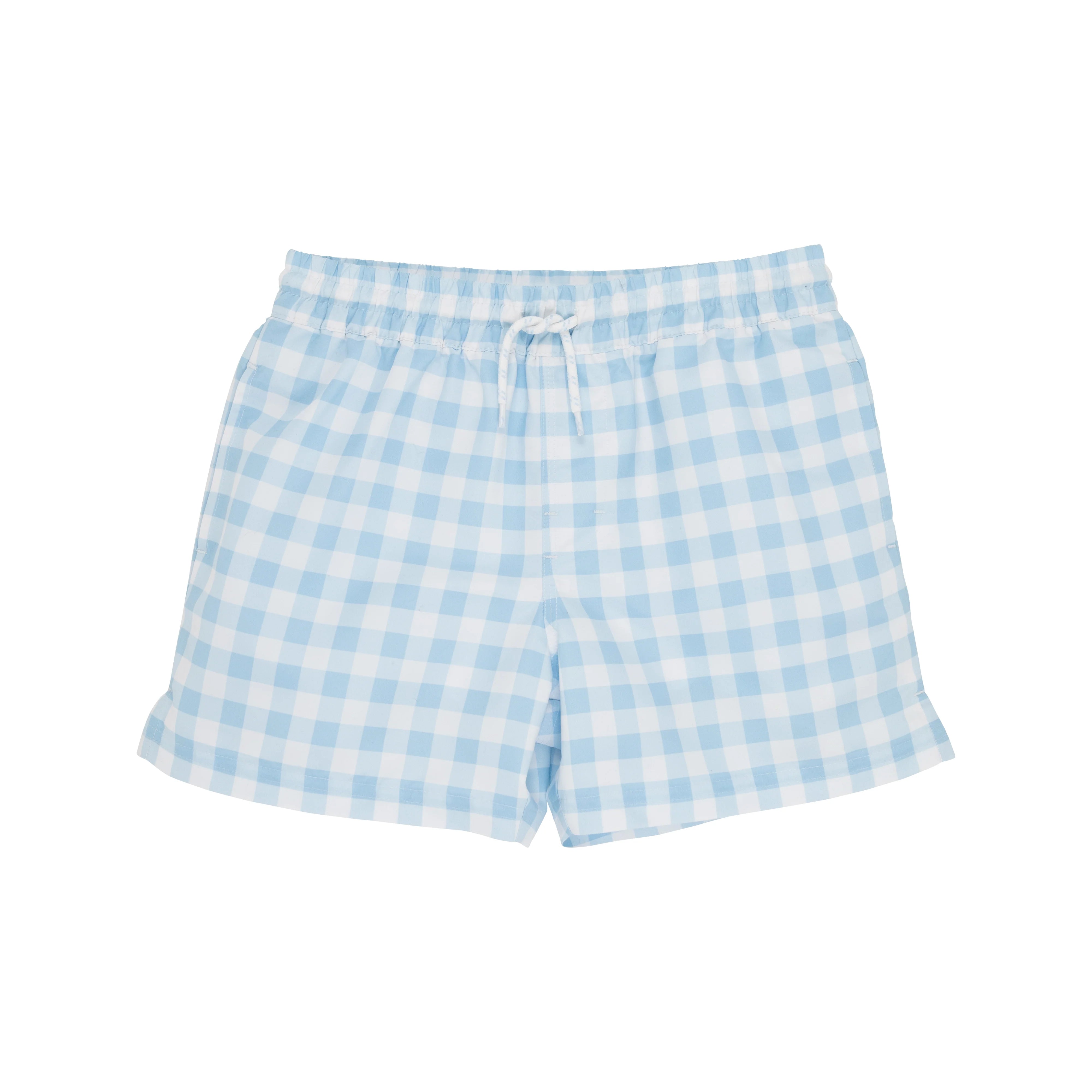 The Beaufort Bonnet Company - Buckhead Blue Gingham Tortola Swim Trunks