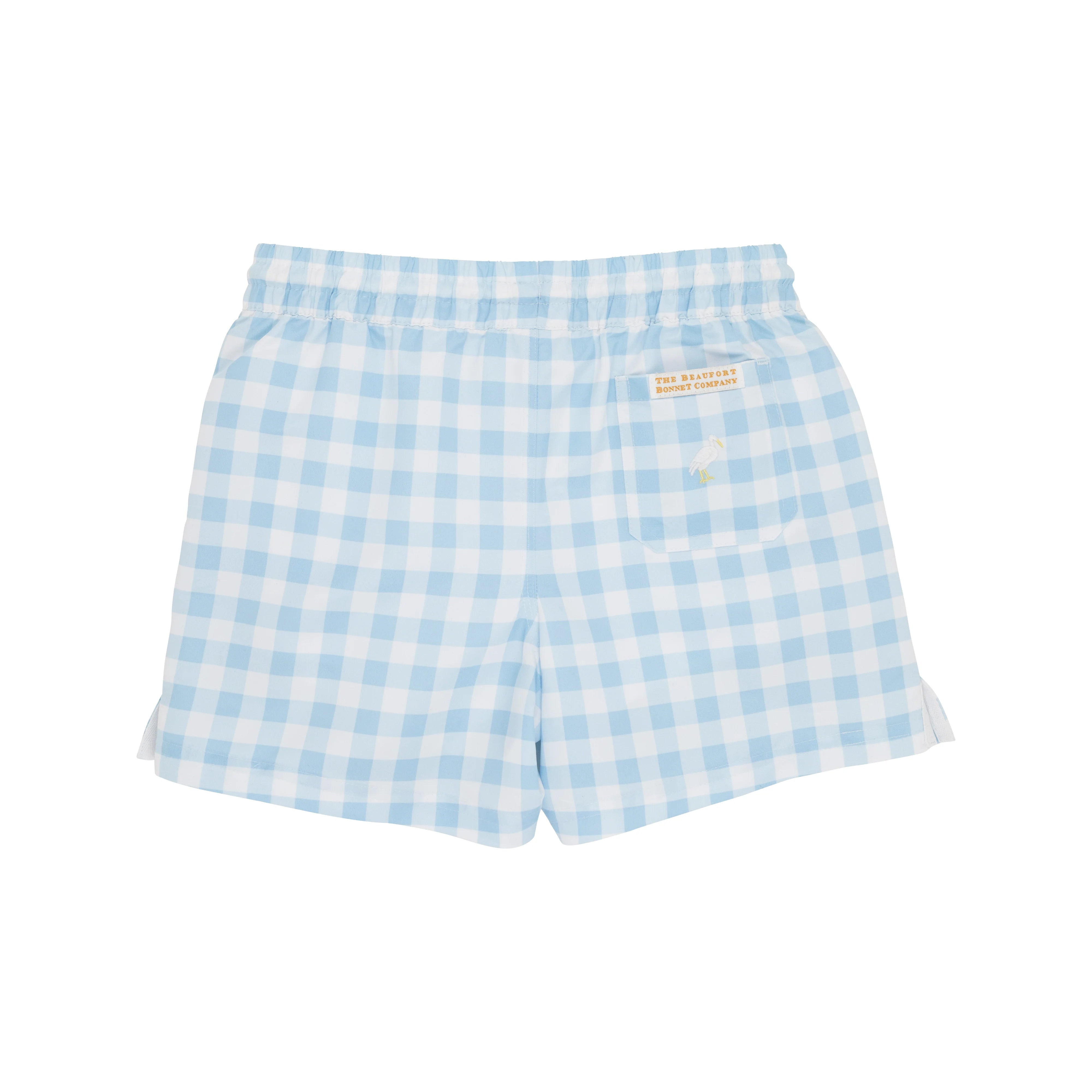 The Beaufort Bonnet Company - Buckhead Blue Gingham Tortola Swim Trunks