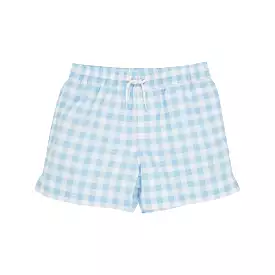 The Beaufort Bonnet Company - Buckhead Blue Gingham Tortola Swim Trunks