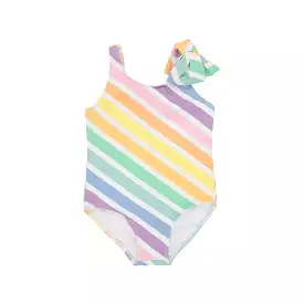 The Beaufort Bonnet Company - Rainbow Rollerskate Stripe Brookhaven Bow Bathing Suit