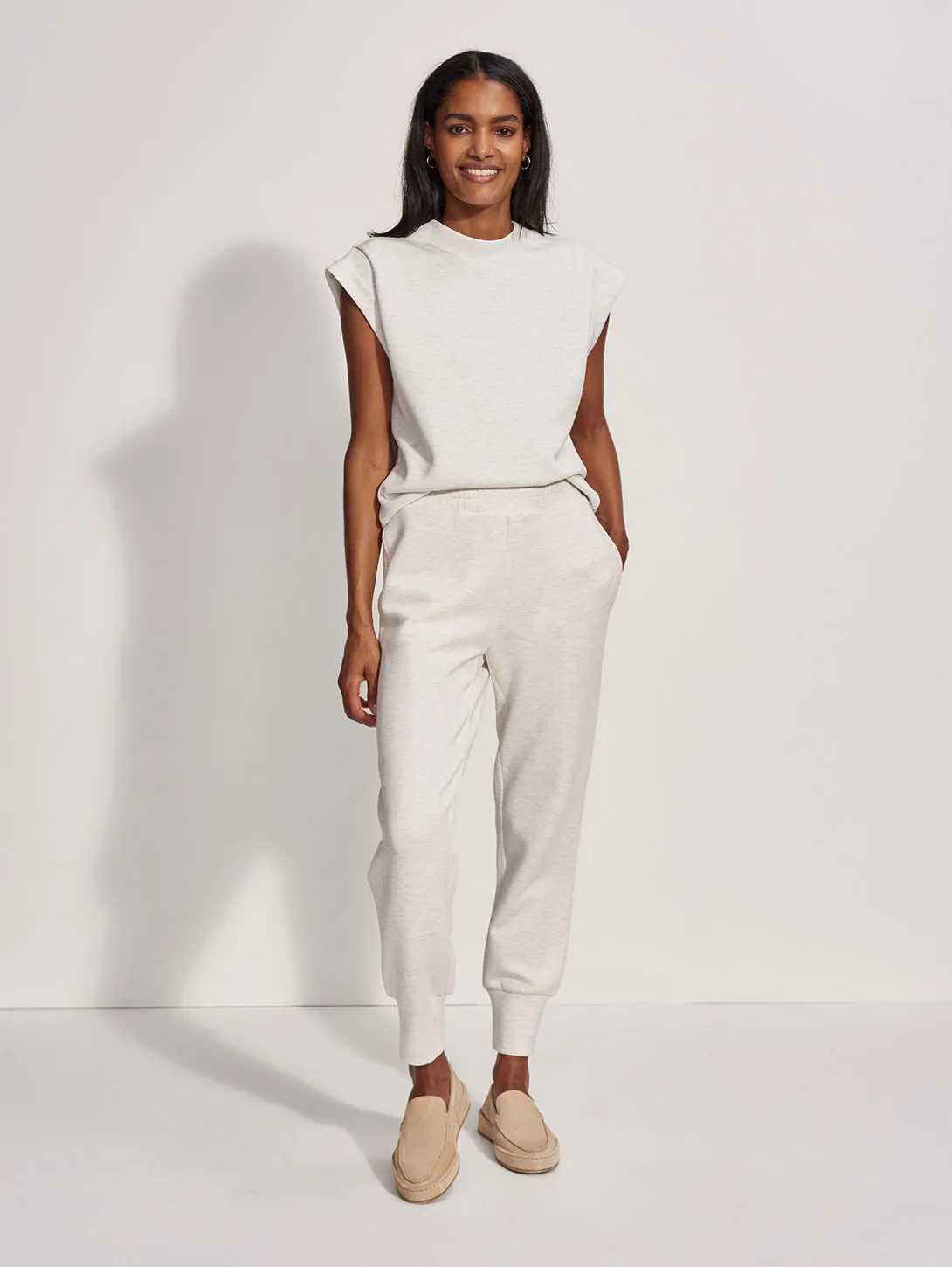 The Slim Cuff Pant 25 - Ivory Marl