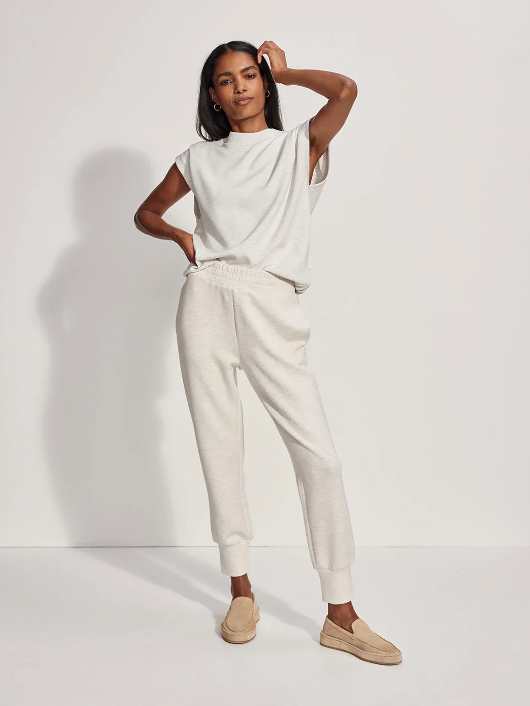 The Slim Cuff Pant 25 - Ivory Marl