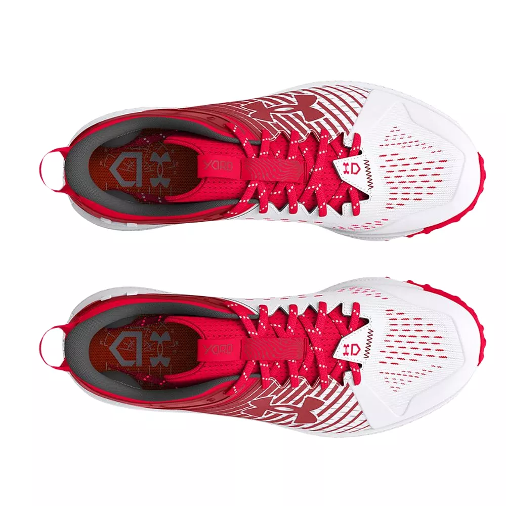 Under Armour Men's UA Yard Turf Baseball Shoes - Red/White