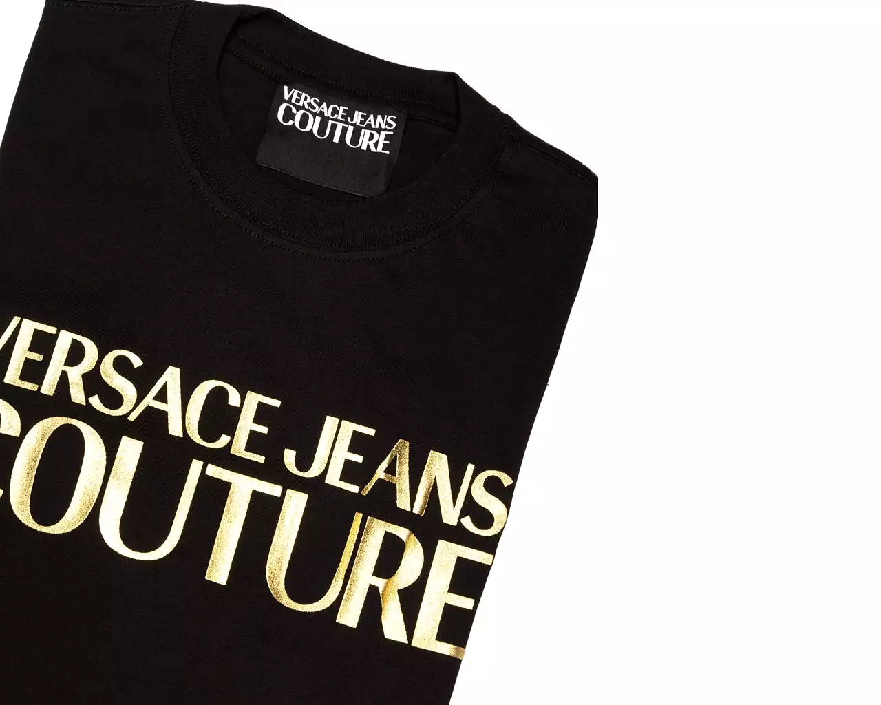 Versace Jeans Couture 72GAHT01 Logo T-Shirt Black