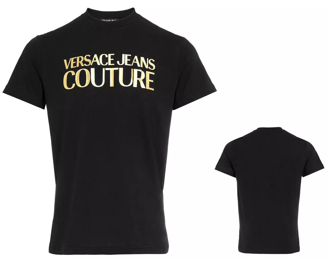 Versace Jeans Couture 72GAHT01 Logo T-Shirt Black