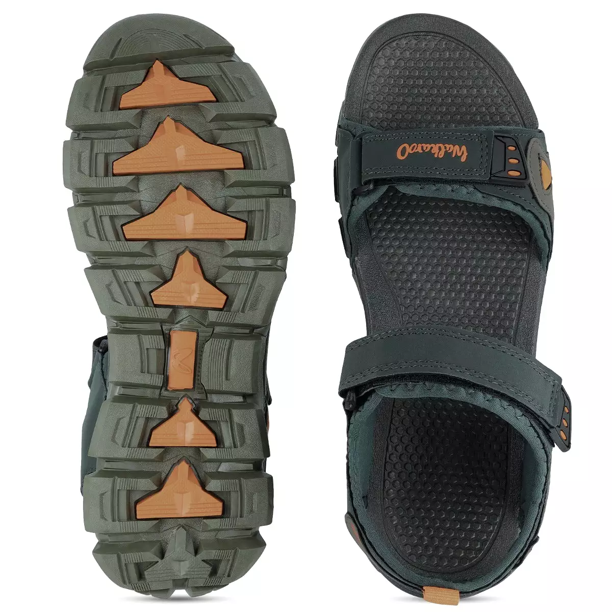 Walkaroo Men Sandal  - WC4419 Olive Green