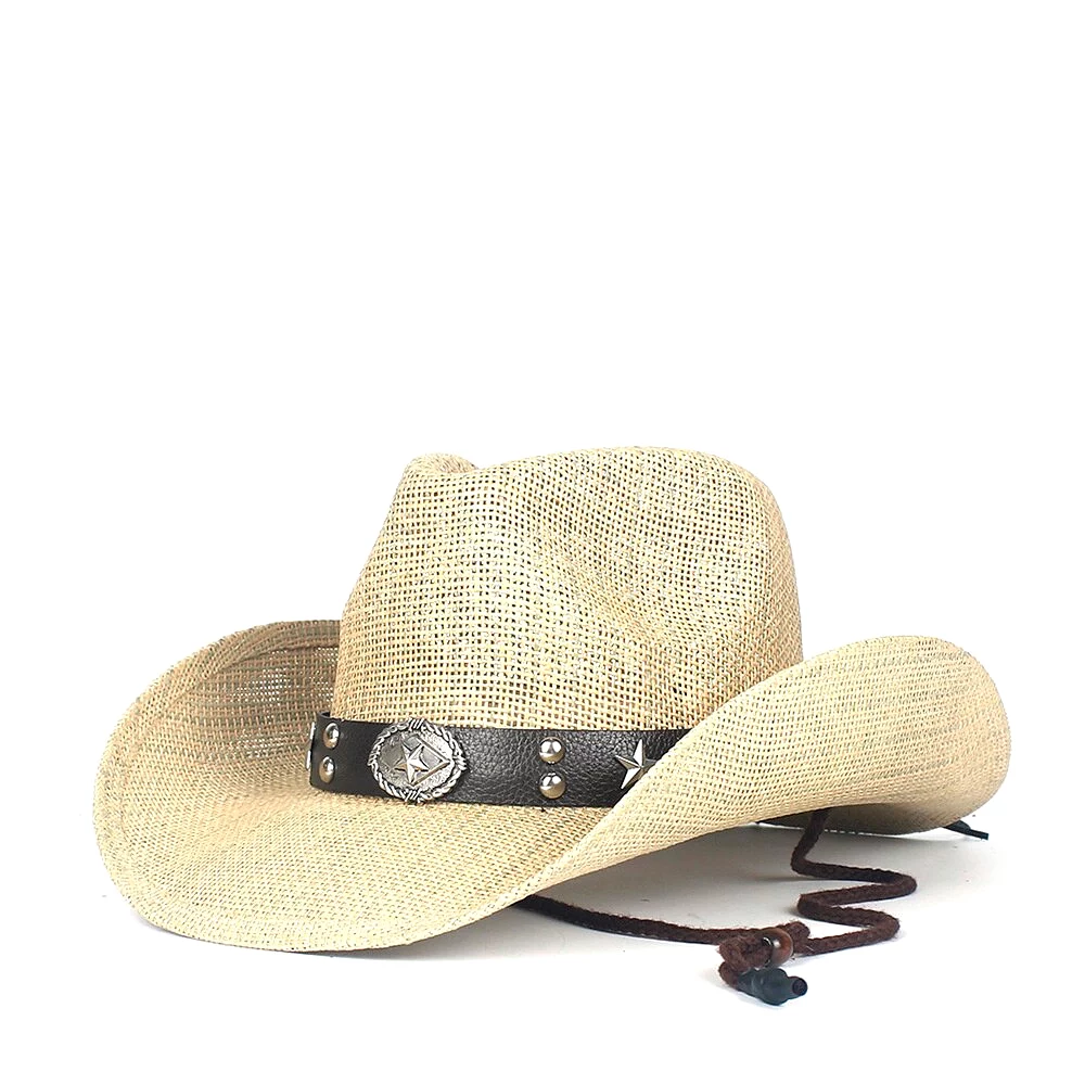 Western Cowboy Hat100% Straw Men Women Cowgirl Summer Hats For Lady Sun Hat Sombrero Hombre Beach Cowgirl Jazz