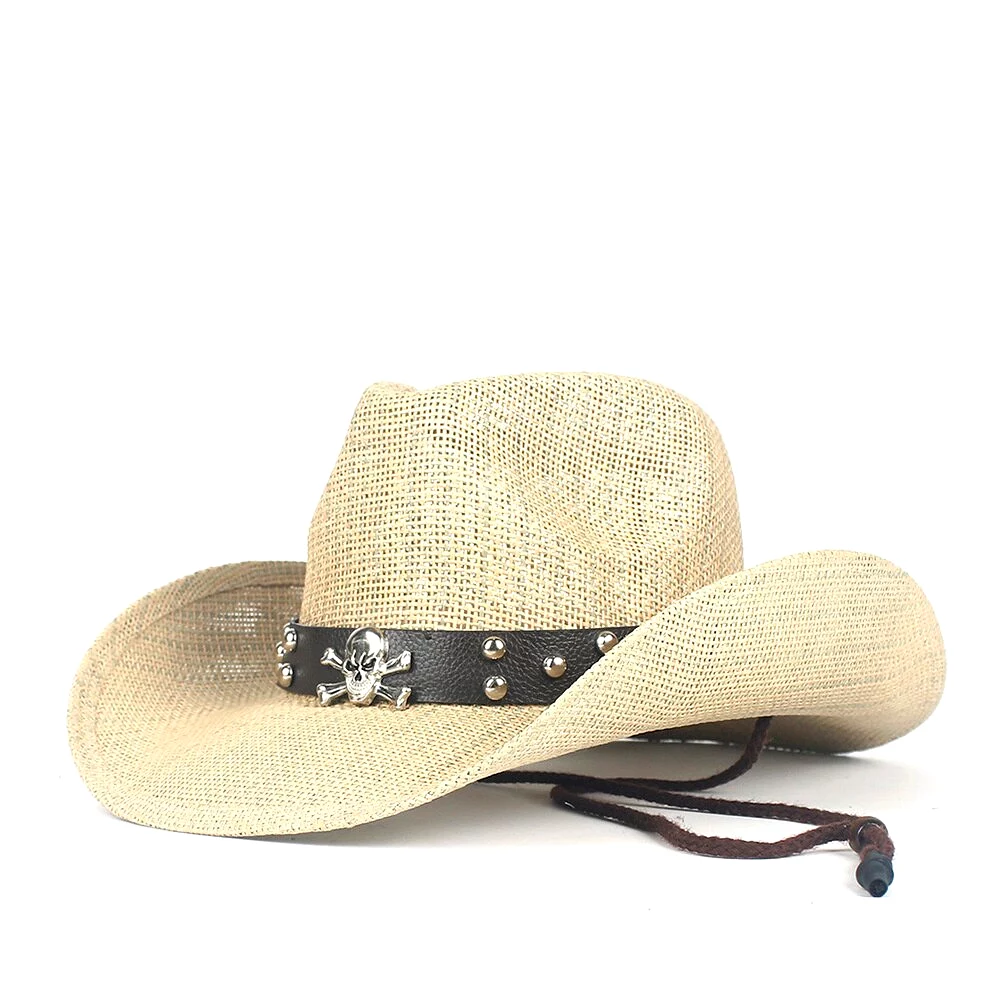 Western Cowboy Hat100% Straw Men Women Cowgirl Summer Hats For Lady Sun Hat Sombrero Hombre Beach Cowgirl Jazz