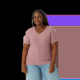 Women's Air Slub V-Neck T-Shirt 3-Pack