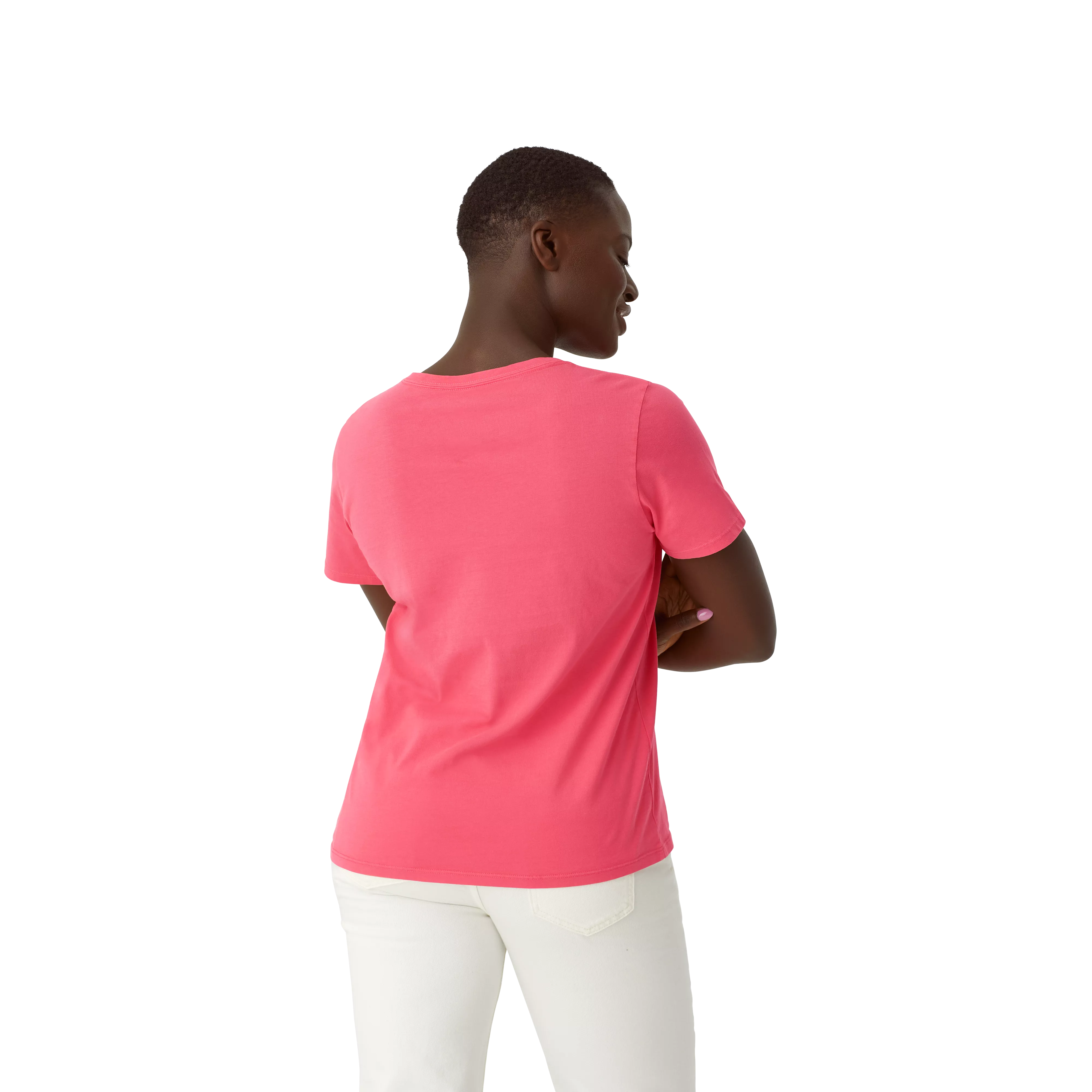 Women's Garment Wash V-Neck T-Shirt