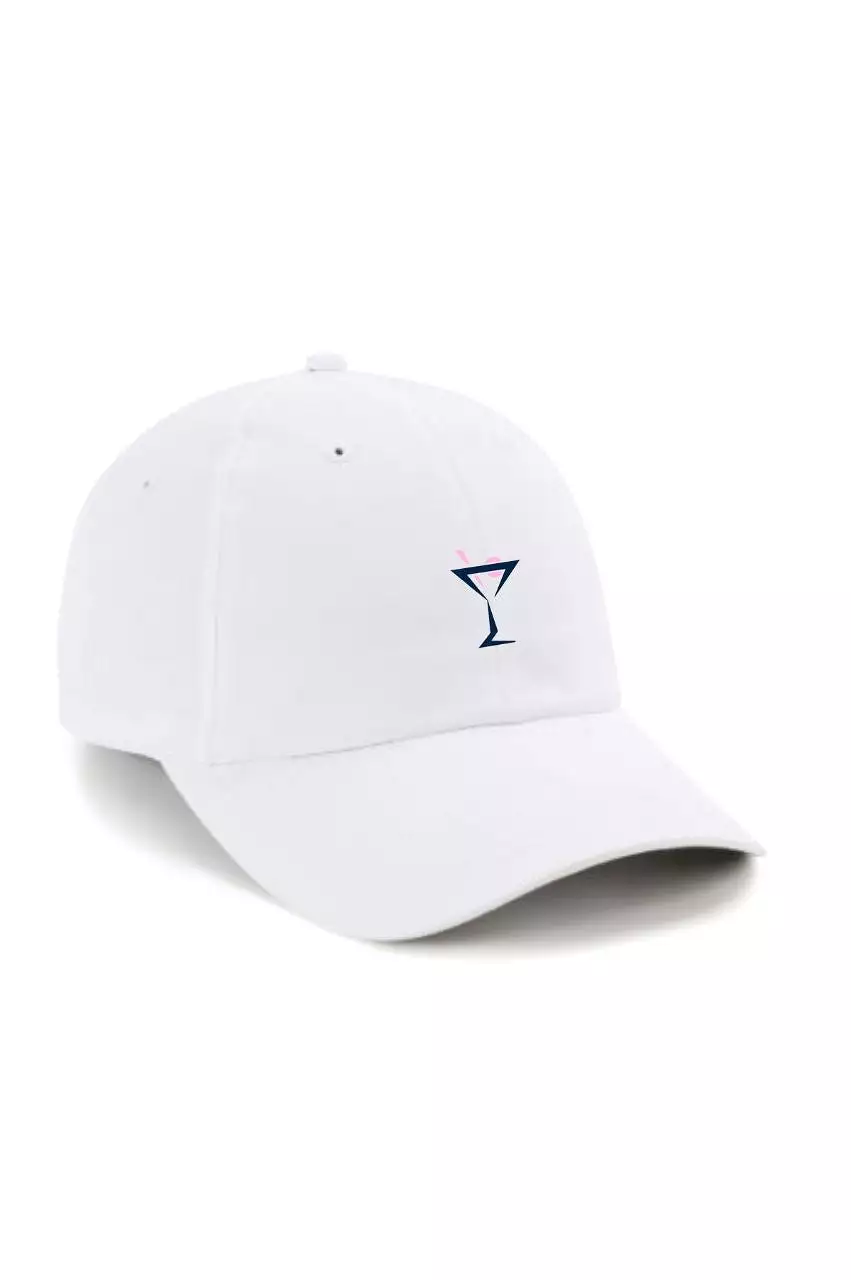 Women's White Small Fit Performance Hat (Navy/Pink)