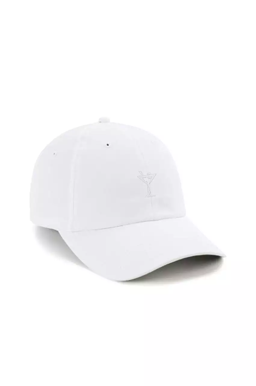 Women's White Small Fit Performance Hat (Silver)